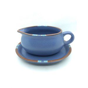 Dansk Mesa Sky Blue Gravy Boat & Underplate